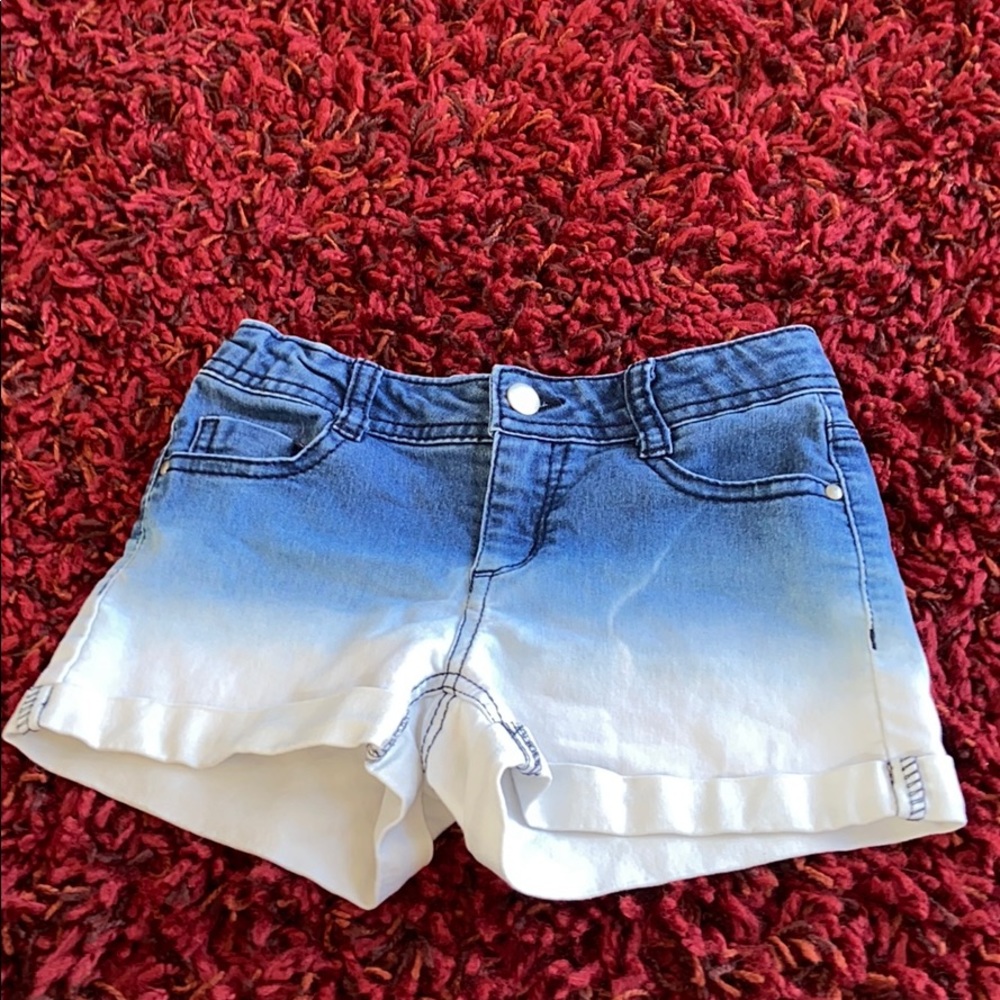 Blue and White jean shorts